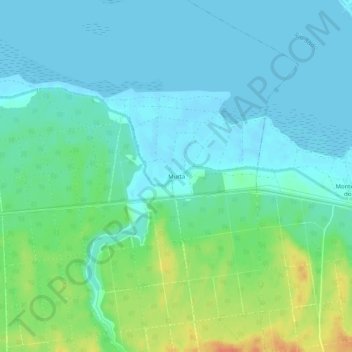 Mapa topográfico Murta, altitude, relevo