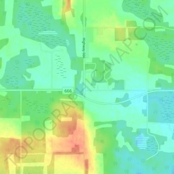 Mapa topográfico Grovedale, altitude, relevo