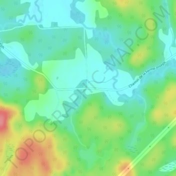 Mapa topográfico Ferme-Joseph, altitude, relevo