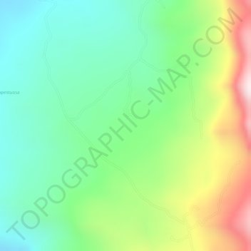 Mapa topográfico Paso Llano, altitude, relevo