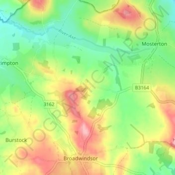 Mapa topográfico Littlewindsor, altitude, relevo