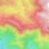 Mapa topográfico Arrowhead Highlands, altitude, relevo