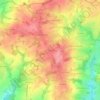 Mapa topográfico Les Coussières, altitude, relevo