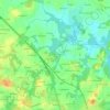Mapa topográfico Kerdeuzet le Bas, altitude, relevo
