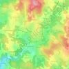 Mapa topográfico Usson-en-Forez, altitude, relevo