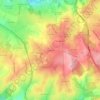 Mapa topográfico Puy Méry, altitude, relevo