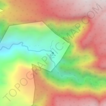 Mapa topográfico Piduan Falls, altitude, relevo