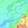 Mapa topográfico Bruyères, altitude, relevo