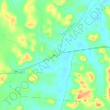Mapa topográfico Leite, altitude, relevo