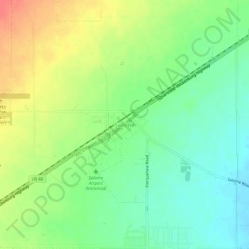 Mapa topográfico Salome, altitude, relevo