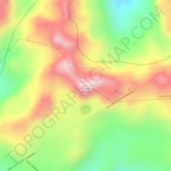 Mapa topográfico Chiles, altitude, relevo