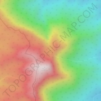 Mapa topográfico Mount Neville, altitude, relevo
