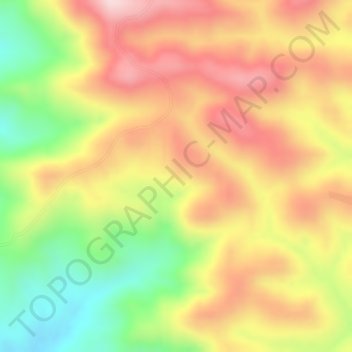 Mapa topográfico Kofele, altitude, relevo
