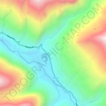 Mapa topográfico Retil, altitude, relevo