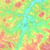 Mapa topográfico Muling, altitude, relevo