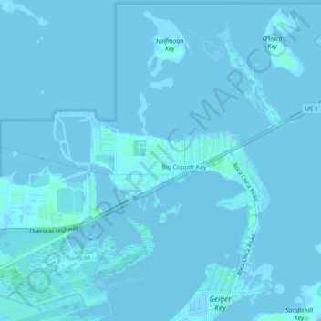 Mapa topográfico El Chico, altitude, relevo