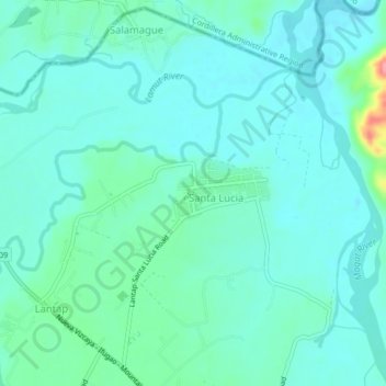 Mapa topográfico Purok 1, altitude, relevo