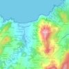 Mapa topográfico O Outeiro, altitude, relevo