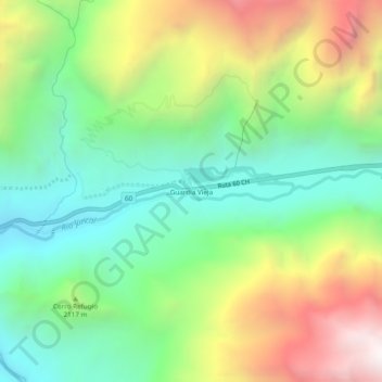 Mapa topográfico Guardia Vieja, altitude, relevo