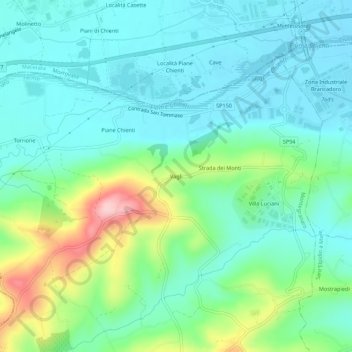Mapa topográfico Vagli, altitude, relevo