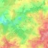 Mapa topográfico Crouzeix, altitude, relevo