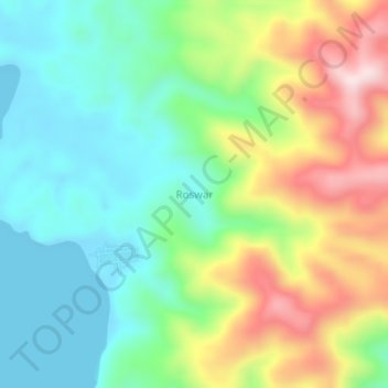 Mapa topográfico Roswar, altitude, relevo