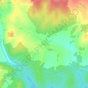 Mapa topográfico Anus, altitude, relevo
