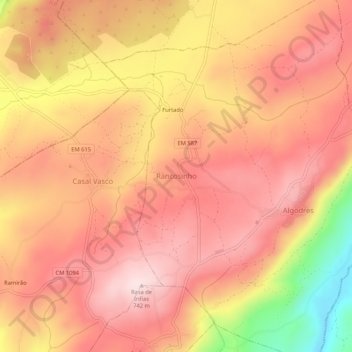 Mapa topográfico Rancosinho, altitude, relevo