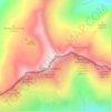 Mapa topográfico Klockerkarkopf - Vetta d'Italia, altitude, relevo