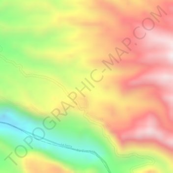 Mapa topográfico Los Robles, altitude, relevo