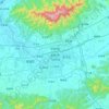 Mapa topográfico 金华市, altitude, relevo