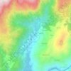 Mapa topográfico Chãos, altitude, relevo