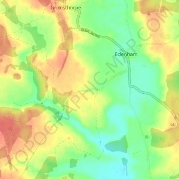 Mapa topográfico Scottlethorpe, altitude, relevo