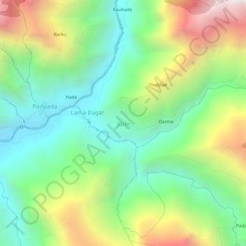 Mapa topográfico Jude, altitude, relevo