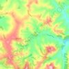 Mapa topográfico Glen Massey, altitude, relevo