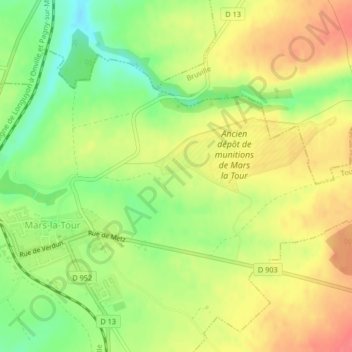 Mapa topográfico Filiere, altitude, relevo