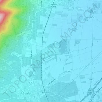 Mapa topográfico Kientzville, altitude, relevo
