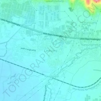 Mapa topográfico Cankuang, altitude, relevo