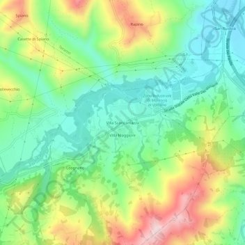 Mapa topográfico Villa Scaricamazza, altitude, relevo