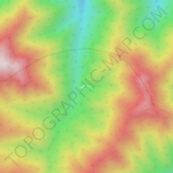 Mapa topográfico Karangan, altitude, relevo