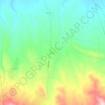 Mapa topográfico خاوه, altitude, relevo