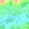 Mapa topográfico Tordesillas, altitude, relevo