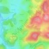 Mapa topográfico Les Toulles, altitude, relevo