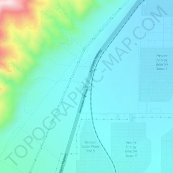 Mapa topográfico Cinco, altitude, relevo