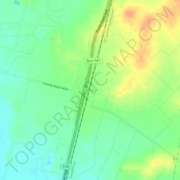 Mapa topográfico Derby, altitude, relevo