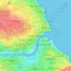 Mapa topográfico North Shields, altitude, relevo