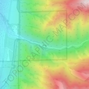 Mapa topográfico Providence Canyon, altitude, relevo