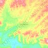 Mapa topográfico Golungo Alto, altitude, relevo