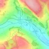 Mapa topográfico Weardale, altitude, relevo