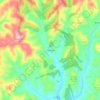 Mapa topográfico Três Figos, altitude, relevo